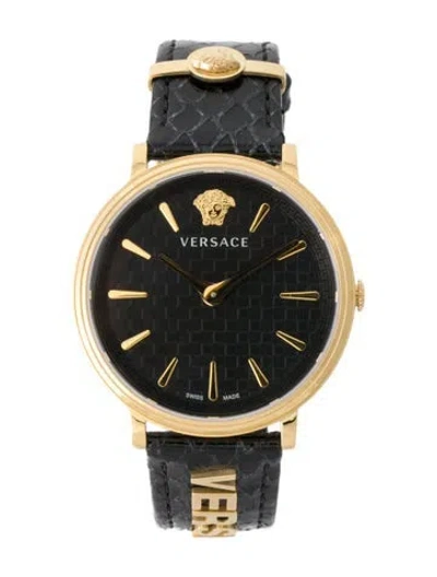 Pre-owned Versace V-circle Logomania Watch In Multi