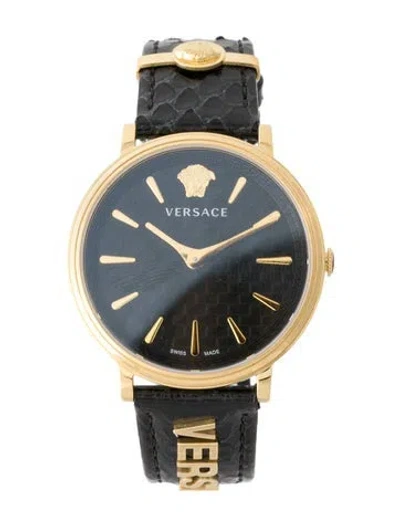 Pre-owned Versace V-circle Logomania Watch In Multi