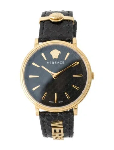 Pre-owned Versace V-circle Logomania Watch In Multi