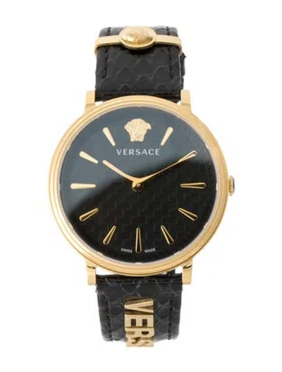 Pre-owned Versace V-circle Logomania Watch In Multi