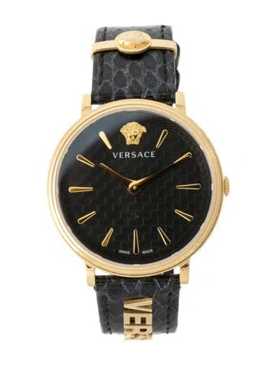 Pre-owned Versace V-circle Logomania Watch In Multi