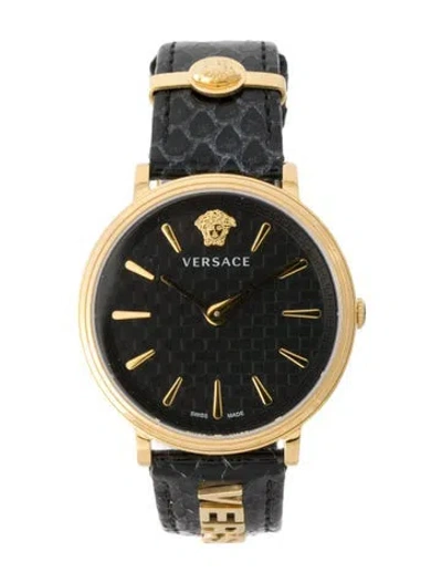 Pre-owned Versace V-circle Logomania Watch In Multi