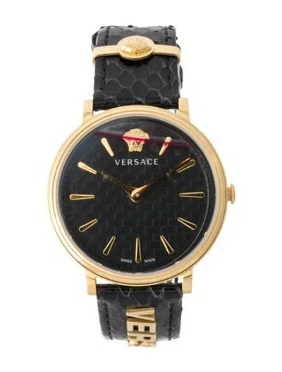 Pre-owned Versace V-circle Logomania Watch In Multi
