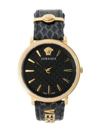 Pre-owned Versace V-circle Logomania Watch In Multi