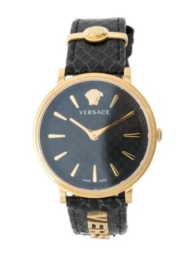 Pre-owned Versace V-circle Logomania Watch In Multi