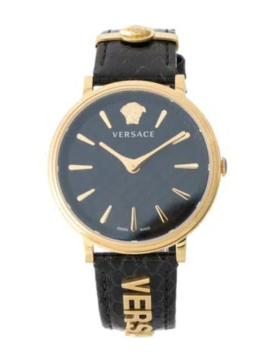 Pre-owned Versace V-circle Logomania Watch In Multi