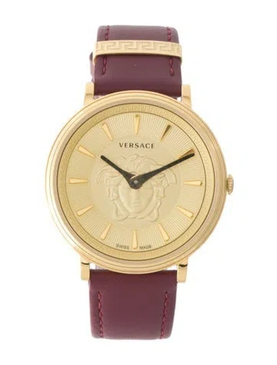 Pre-owned Versace V-circle Watch In Multi