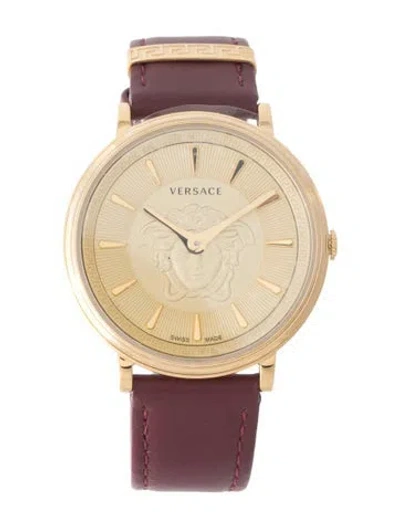 Pre-owned Versace V-circle Watch In Multi