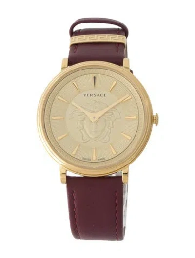 Pre-owned Versace V-circle Watch In Multi