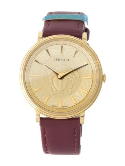Pre-owned Versace V-circle Watch In Multi