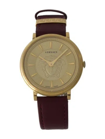 Pre-owned Versace V-circle Watch In Multi