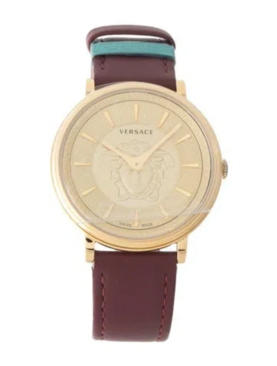 Pre-owned Versace V-circle Watch In Multi