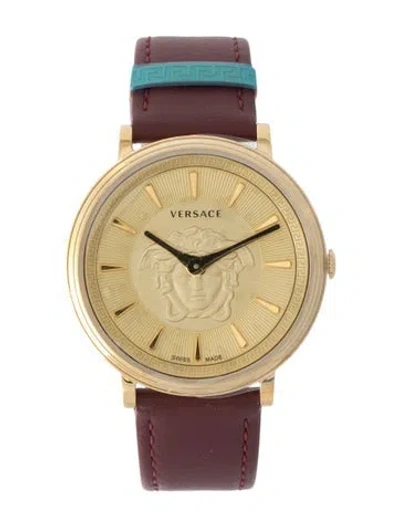 Pre-owned Versace V-circle Watch In Multi