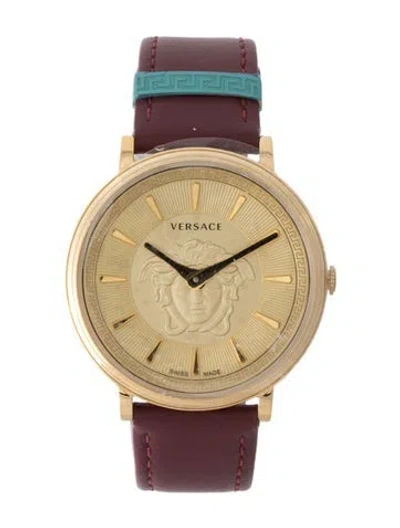 Pre-owned Versace V-circle Watch In Multi