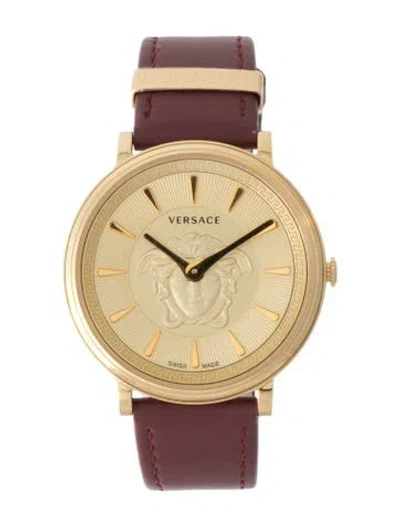 Pre-owned Versace V-circle Watch In Multi