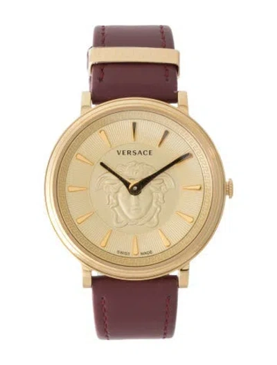 Pre-owned Versace V-circle Watch In Multi