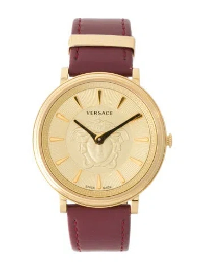 Pre-owned Versace V-circle Watch In Multi