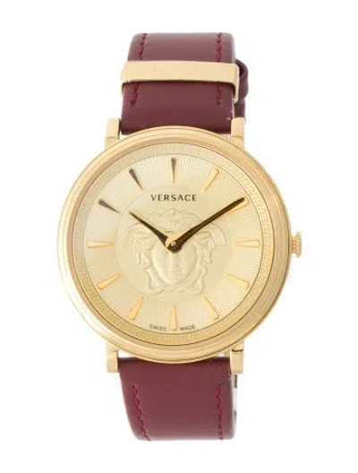 Pre-owned Versace V-circle Watch In Multi