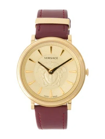 Pre-owned Versace V-circle Watch In Multi