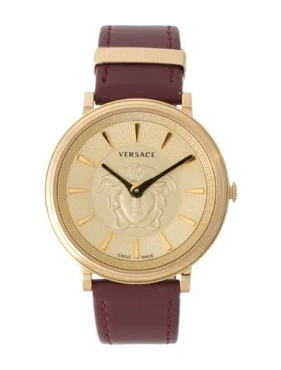 Pre-owned Versace V-circle Watch In Multi