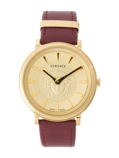 Pre-owned Versace V-circle Watch In Multi