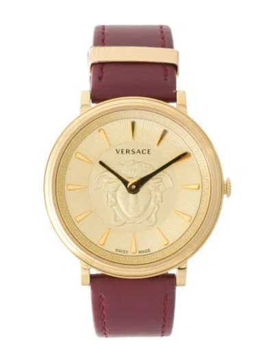 Pre-owned Versace V-circle Watch In Multi