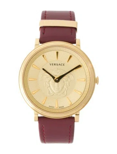 Pre-owned Versace V-circle Watch In Multi
