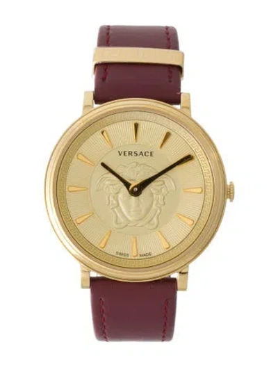 Pre-owned Versace V-circle Watch In Multi