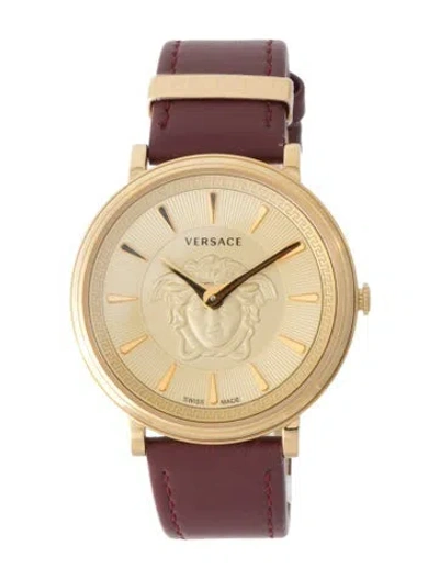 Pre-owned Versace V-circle Watch In Multi