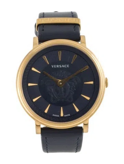 Pre-owned Versace V-circle Watch In Multicolor
