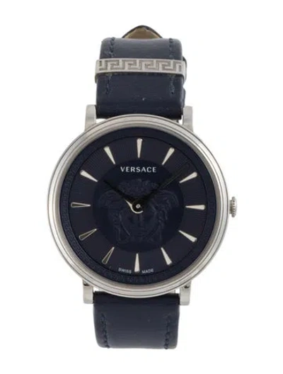 Pre-owned Versace V-circle Watch In Multicolor
