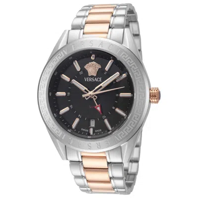 Versace V-code Men's Watch In Metallic