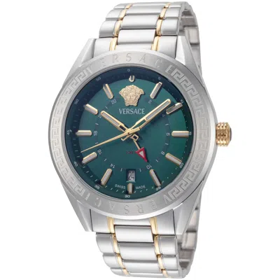 Versace V-code Men's Watch In Metallic