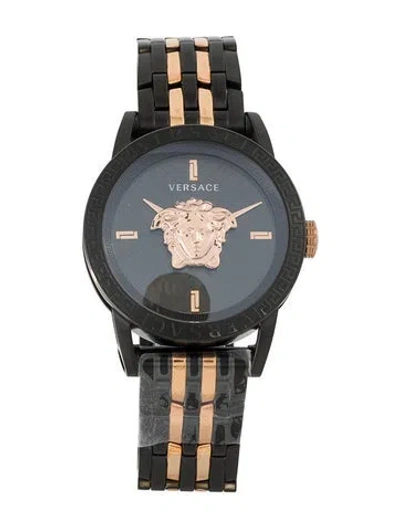 Pre-owned Versace V-code Watch, 43mm In Multi