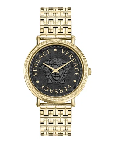 Versace V-dollar Bracelet Watch In Gold