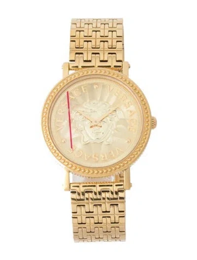Pre-owned Versace V-dollar Watch, 37mm In Multi