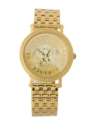 Pre-owned Versace V-dollar Watch, 37mm In Multi