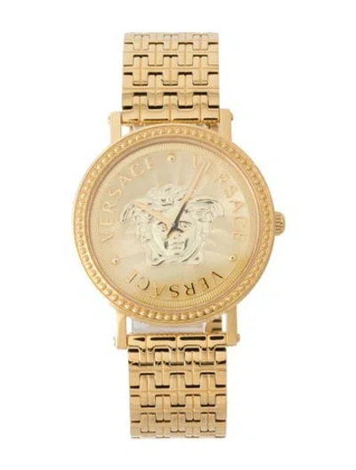 Pre-owned Versace V-dollar Watch, 37mm In Multi
