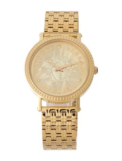 Pre-owned Versace V-dollar Watch, 37mm In Multi