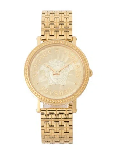Pre-owned Versace V-dollar Watch, 37mm In Multi