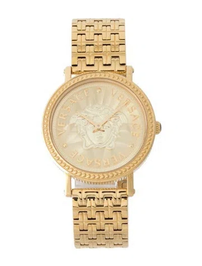 Pre-owned Versace V-dollar Watch, 37mm In Multi