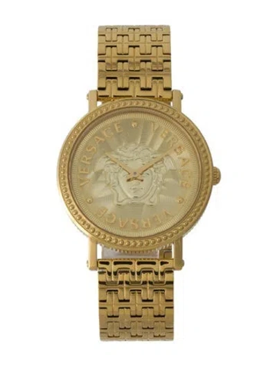 Pre-owned Versace V-dollar Watch, 37mm In Multi