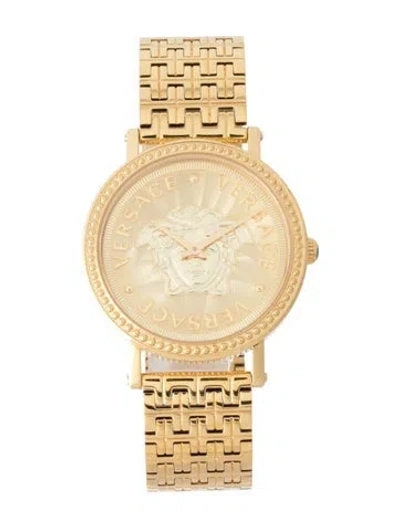 Pre-owned Versace V-dollar Watch, 37mm In Multi