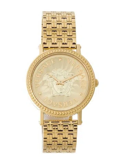 Pre-owned Versace V-dollar Watch, 37mm In Multi