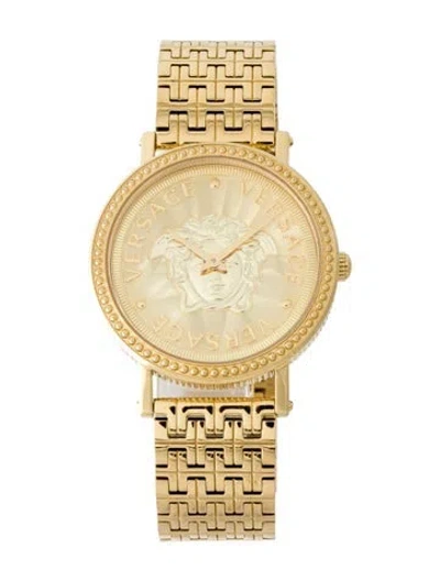 Pre-owned Versace V-dollar Watch, 37mm In Multi