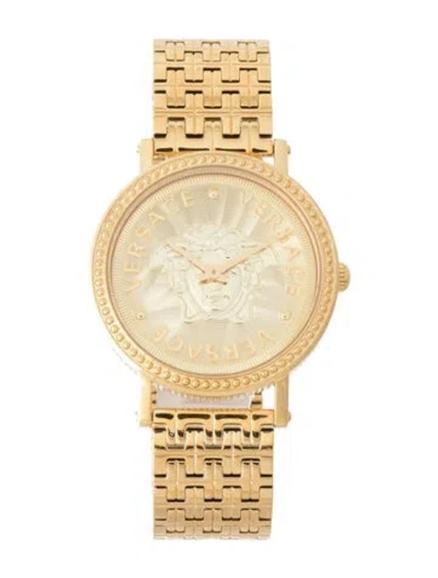 Pre-owned Versace V-dollar Watch, 37mm In Multi