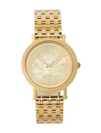 Pre-owned Versace V-dollar Watch, 37mm In Multi
