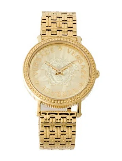 Pre-owned Versace V-dollar Watch, 37mm In Multi