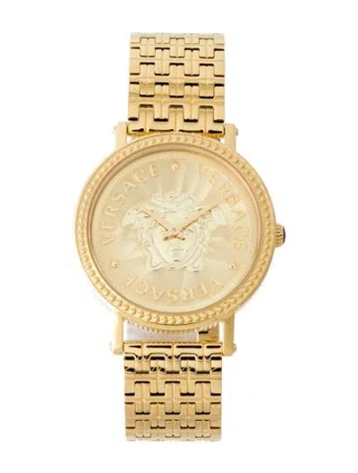 Pre-owned Versace V-dollar Watch, 37mm In Multi