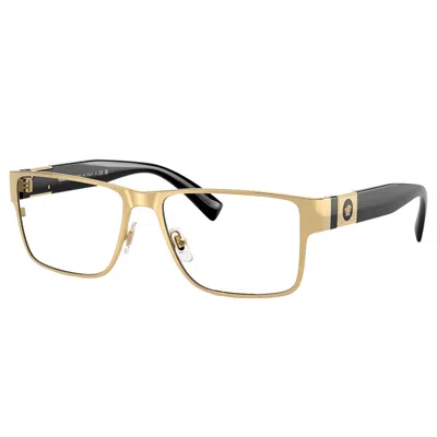 Versace Ve 1274 1002 57mm Unisex Rectangle Eyeglasses 57mm In Gold